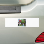 Wilde papegaai bumpersticker (Op auto)