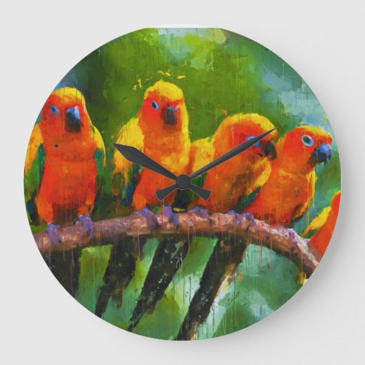 WILDE PAPEGAAIEN WANDKLok (Voorkant)