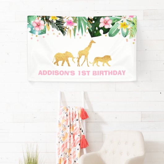 Wilde partij Oerwouden van een partijenbanner Spandoek (Insitu)