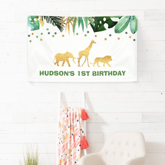 Wilde partij Oerwouden van een partijenbanner Spandoek (Insitu)