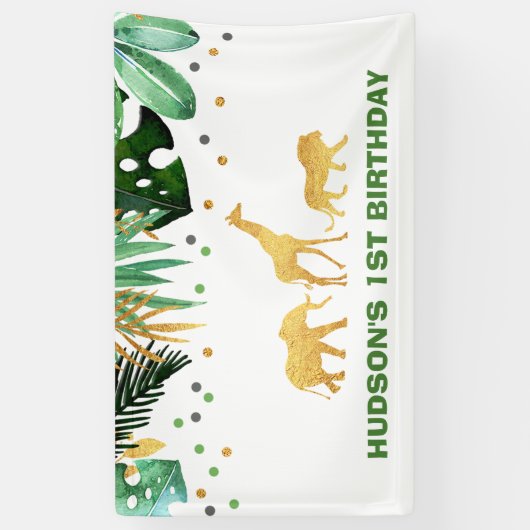 Wilde partij Oerwouden van een partijenbanner Spandoek (Verticaal)