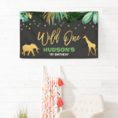 Wilde partij Oerwouden van een partijenbanner Spandoek (Insitu)