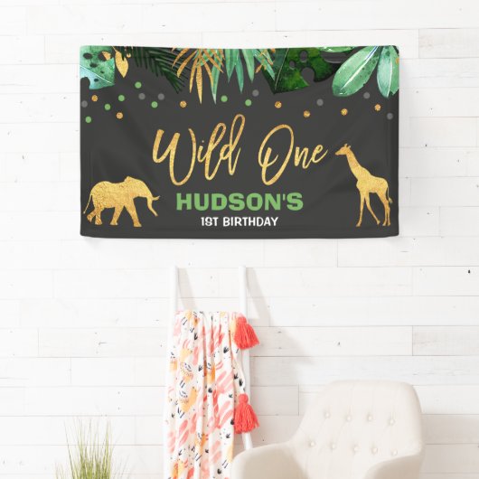 Wilde partij Oerwouden van een partijenbanner Spandoek (Insitu)