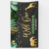 Wilde partij Oerwouden van een partijenbanner Spandoek (Verticaal)