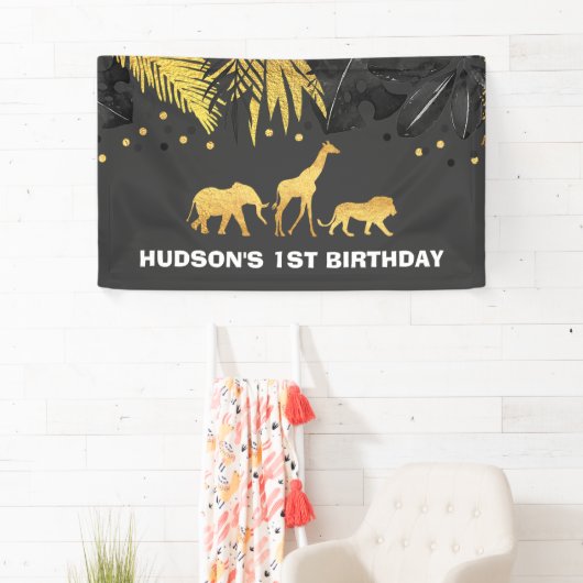 Wilde partij Oerwouden van een partijenbanner Spandoek (Insitu)