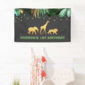 Wilde partij Oerwouden van een partijenbanner Spandoek (Insitu)