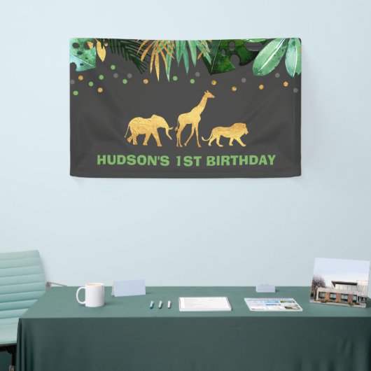 Wilde partij Oerwouden van een partijenbanner Spandoek (Beurs)