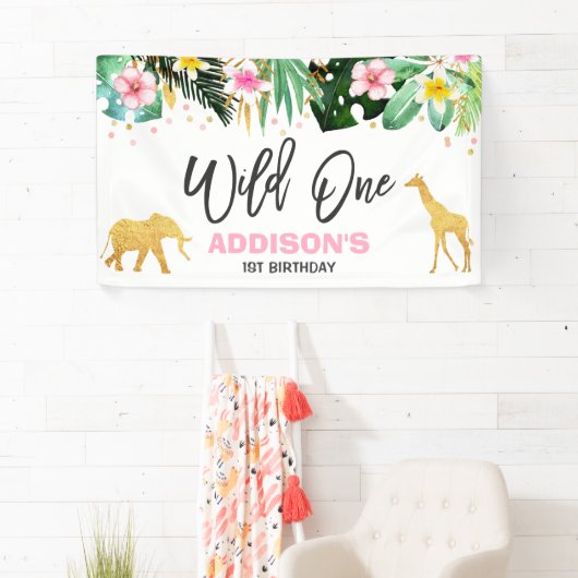 Wilde partij Oerwouden van een partijenbanner Spandoek (Insitu)