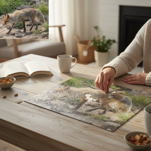 Wilde pauze: Vos in het ochtendlicht Legpuzzel
