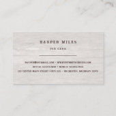 Wilde pawsporen op hout visitekaartje (Achterkant)