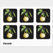 Wilde peren vierkante sticker (Vel)