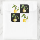 Wilde peren vierkante sticker (Tas)
