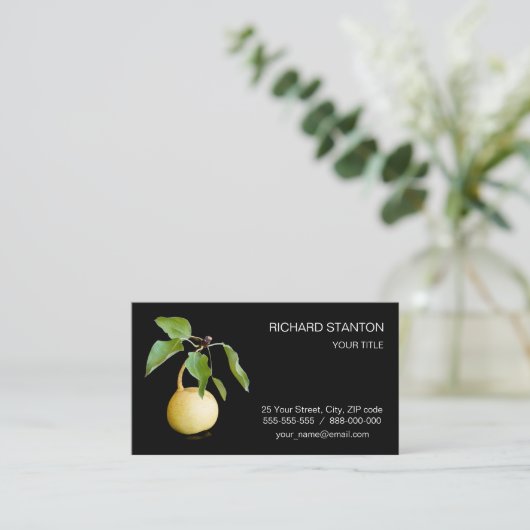 Wilde peren visitekaartje (Staand voorkant)