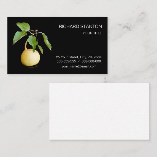 Wilde peren visitekaartje (Voorkant / Achterkant)