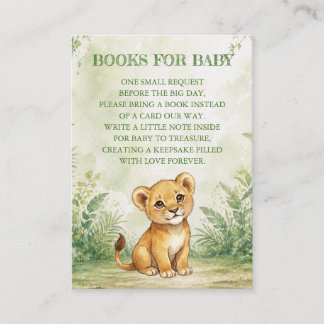 Wilde Peuter Baby Shower Boeken voor Baby Informatiekaartje