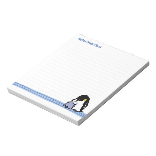 Wilde pinguïns Nota Pad Notitieblok (Linkerzijde)