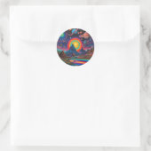 Wilde planeten 2 ronde sticker (Tas)