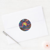 Wilde planeten 2 ronde sticker (Envelop)