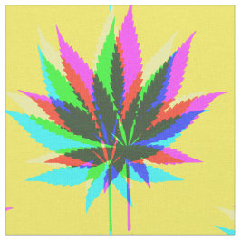 Wilde Plant Leafs - neonkleurig + uw ideeën Stof