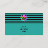 Wilde Plant Leafs - neonkleurig + uw ideeën Visitekaartje (Achterkant)