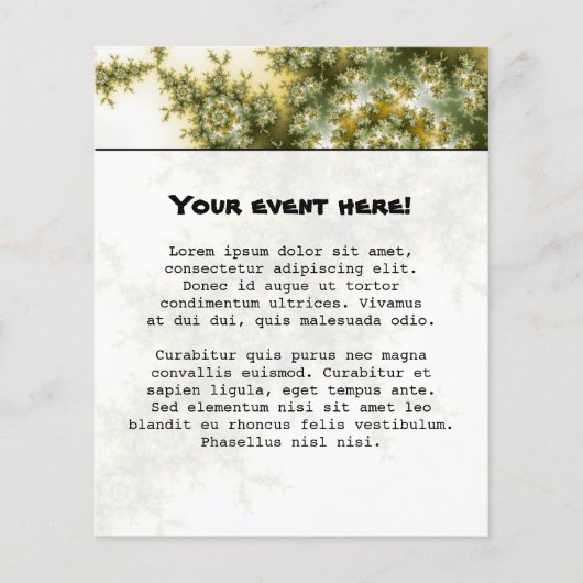 Wilde Plant - Mandelbrot Fractal Art Flyer (Voorkant)