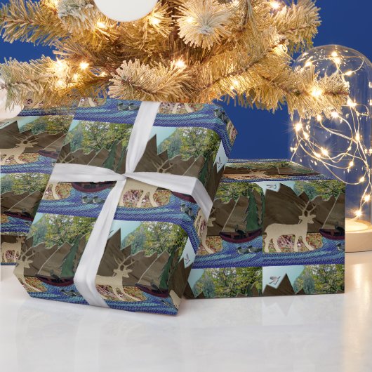 Wilde plattelandsdieren cadeaupapier (Feestdagen)