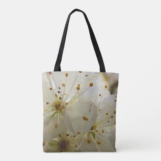 Wilde Plum Blossom Impressionist Art Tote Bag (Achterkant)