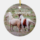 Wilde Ponies of Assateague kerstversier Keramisch Ornament (Voorkant)