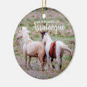 Wilde Ponies of Assateague kerstversier Keramisch Ornament (Links)
