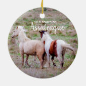 Wilde Ponies of Assateague kerstversier Keramisch Ornament (Achterkant)
