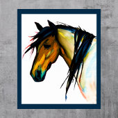 Wilde Pony | Watercolor Paard Poster
