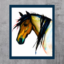 Wilde Pony | Watercolor Paard Poster