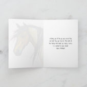 Wilde Pony | Waterverf Paarden Happy Birthday Kaart (Binnen)