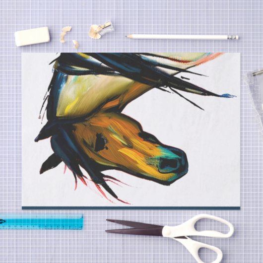 Wilde Pony | Waterverf Paarden Tissuepapier (Craft)