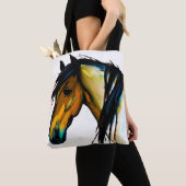 Wilde Pony | Waterverf Paarden Tote Bag (Dichtbij)