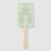 Wilde poppenkornbloem trouwprogramma handwaaier (Achterkant)