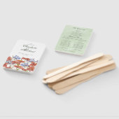 Wilde poppenkornbloem trouwprogramma handwaaier (Niet-gemonteerd)