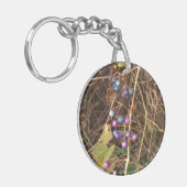 Wilde Porselein Bes Wingerd Acryl Sleutelhanger (Voorkant Links)