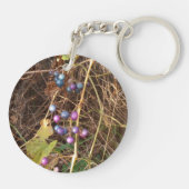 Wilde Porselein Bes Wingerd Acryl Sleutelhanger (Achterkant)
