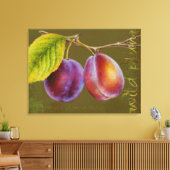 Wilde pruim - Prunus domestica canvas kunst (olijf (Insitu (Woonkamer))