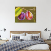 Wilde pruim - Prunus domestica canvas kunst (olijf (Insitu (Slaapkamer))