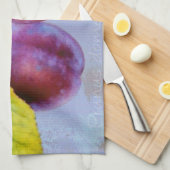 Wilde pruimen - Prunus domestica blauwe keukenhand Theedoek (Quarter Fold)