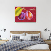 Wilde pruimen - Prunus domestica canvas kunst (rij (Insitu (Slaapkamer))
