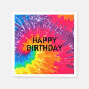 Wilde psychedelische neon tie kleurstof abstract servet