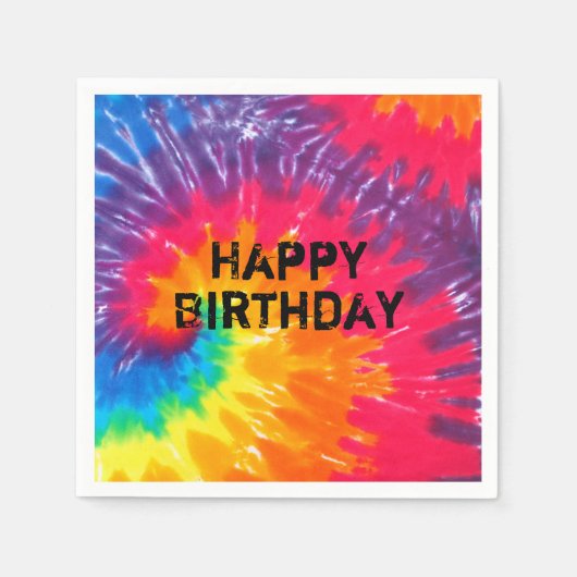 Wilde psychedelische neon tie kleurstof abstract servet (Voorkant)