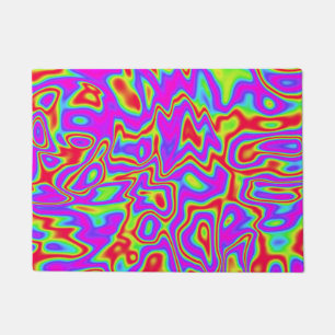 Wilde Psychedelische Vloeibare Kleuren Deurmat