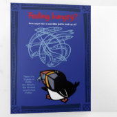 Wilde Puffins Puzzle Wenskaart Trifold Drieluik Wenskaart (Binnenzijde eerst)
