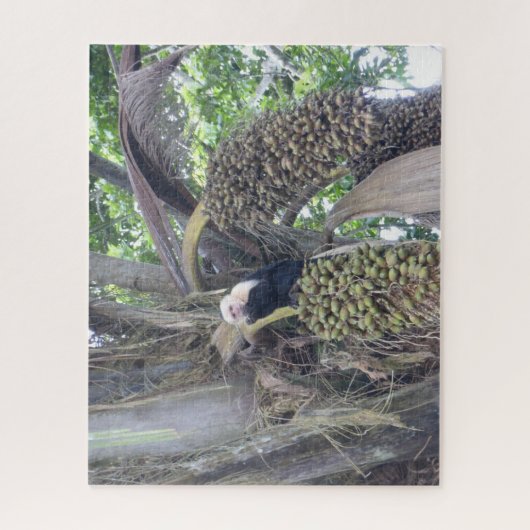 Wilde puzzels: Schudkapaap in de boom Legpuzzel (Verticaal)