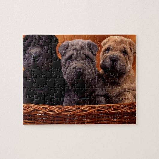 Wilde Puzzle-Puppies Legpuzzel (Horizontaal)