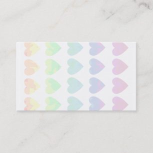 Wilde regenboogharten op witte blanco visitekaartj visitekaartje